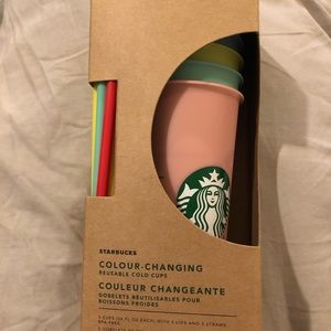Starbucks Reusable Cold Cups Color Changing NEW